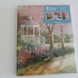 Thomas Kinkade Morning Dogwood Gazebo Canvas