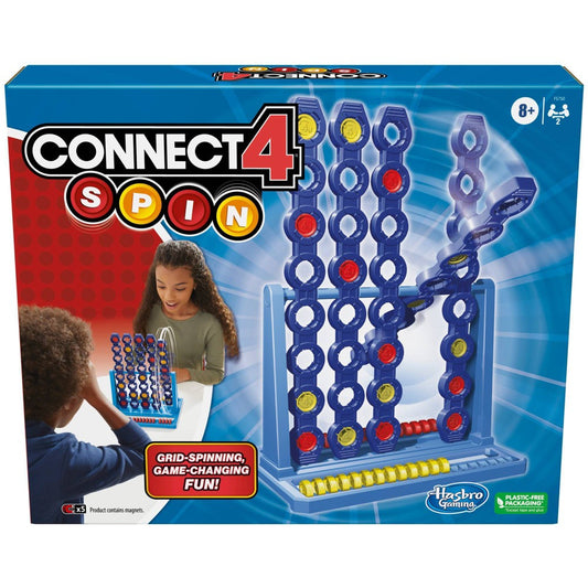 Connect 4 Spin Game Features Spinning Connect 4 Grid Board Game for Kids and Family