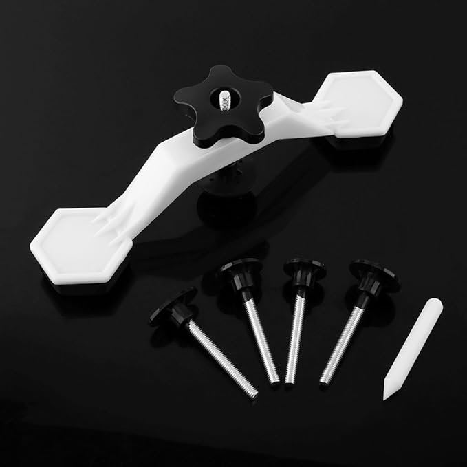 Car Paintless Dent Repair Bridge Puller with 5pcs Glue Tab and Tap Down Pen for Cars Metal Panel Sheet Dent Damage Removal