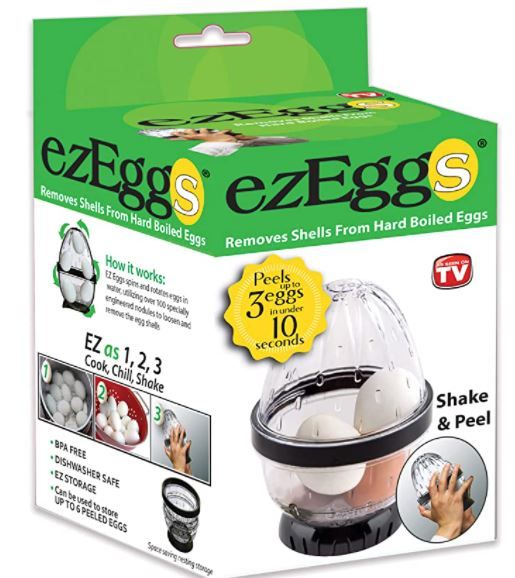 EZ EGGS Hard Boiled Egg Peeler,-3 eggs