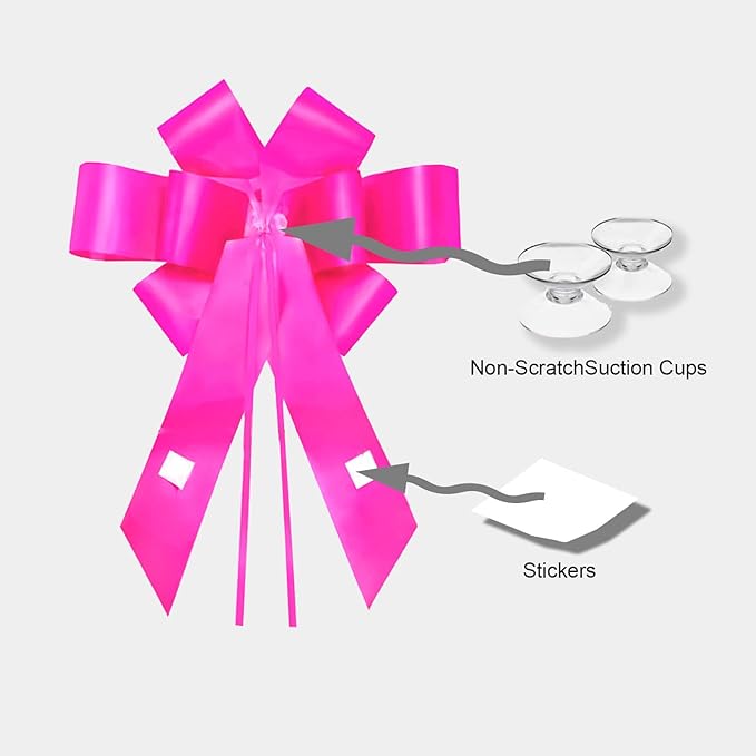 Pink,30 inch,1 pc,Large Butterfly Shape Gift Bow,Giant Pull Bow for Car,Birthday,New Houses