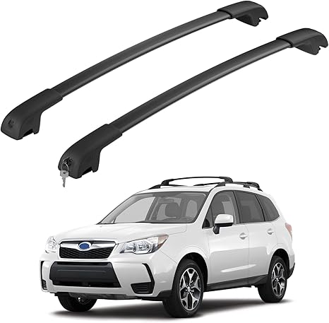 Lockable Car Roof Rack Cross Bars Compatible with Subaru Forester 2014-2025, Aluminum Cross Bar for Rooftop Cargo Carrier Luggage Kayak Canoe Bike Snowboard