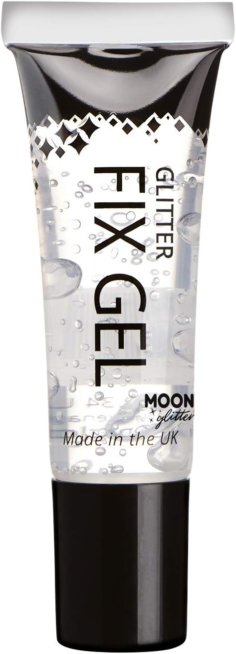 Glitter Fix Gel de Moon Glow - Prebase adhesiva con purpurina cosmética para rostro y cuerpo