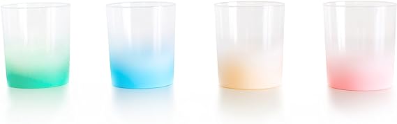 Juego de vasos de plástico Sugar &amp; Cloth Ombre, 4 piezas 