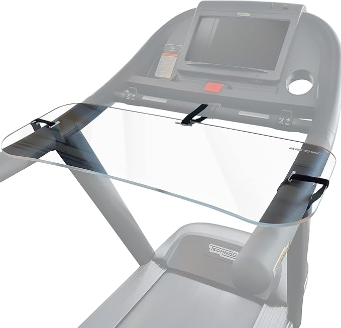 AEROW Treadmill Desk Attachment - Clear Treadmill Laptop Holder - Universal Fit 36" Treadmill Table & Exercise Workstation