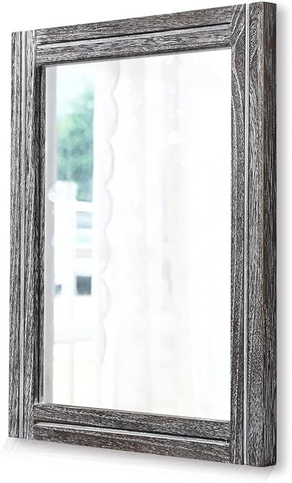 Wood Framed Wall Mirror 20"x16" Rectangle