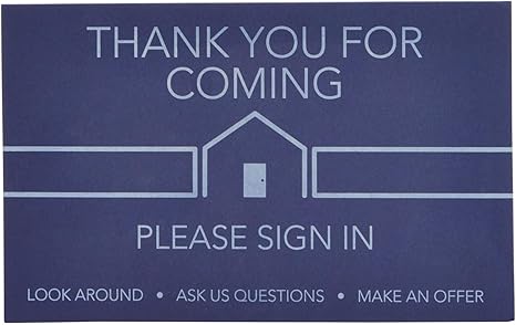 Sign in Book for Open House Visitors, Guest Registry