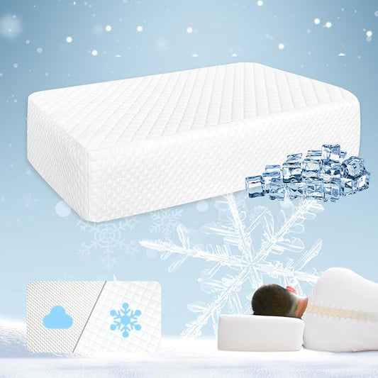 5" Cooling Cube Pillow for Side Sleepers - Memory Foam Pillow