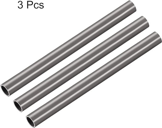 Uxcell 3pcs PVC Rigid Round Tubing, Plastic Flexible Water Pipe 16mm(5/8") ID x 20mm(3/4") OD 0.5m, Gray