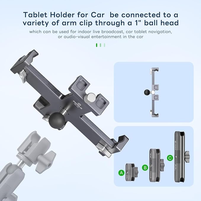 FANAUE Tablet Holder for Car with Ball Head