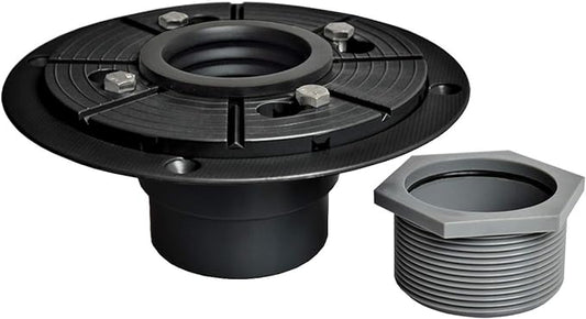 Shower Drain Base with Rubber Gasket for 2 inch Linear & Square Drain Installation