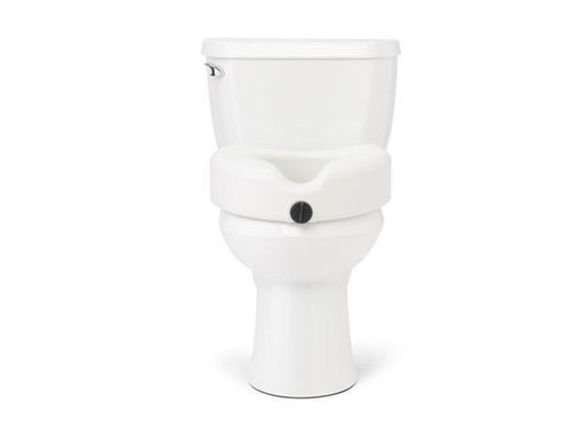 Medline - Elevated Toilet Seat Riser with Microban Antimicrobial Protection - White
