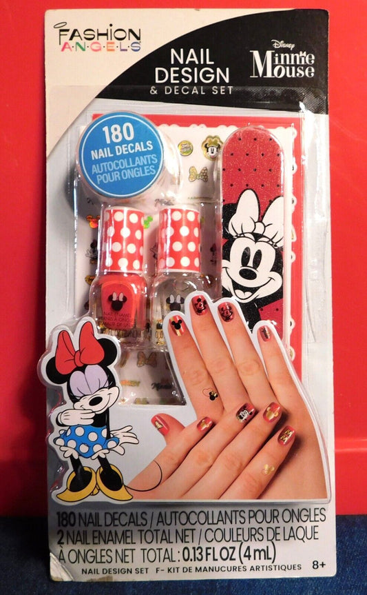 Disney Minnie Mouse Fashion Angels Nail Design and Decal Set New in Box