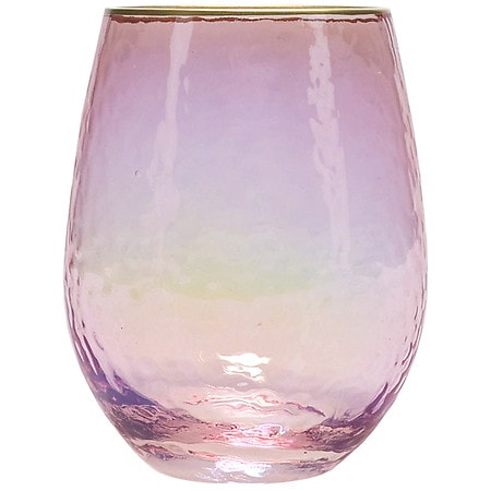 Modern Expressions Iridescent Pink Wine Glass
