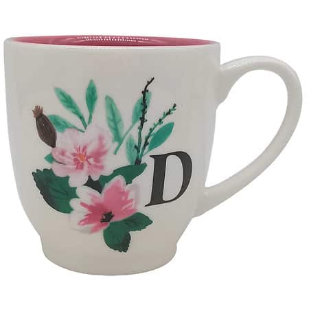 Modern Expressions Floral Monogram Mug D