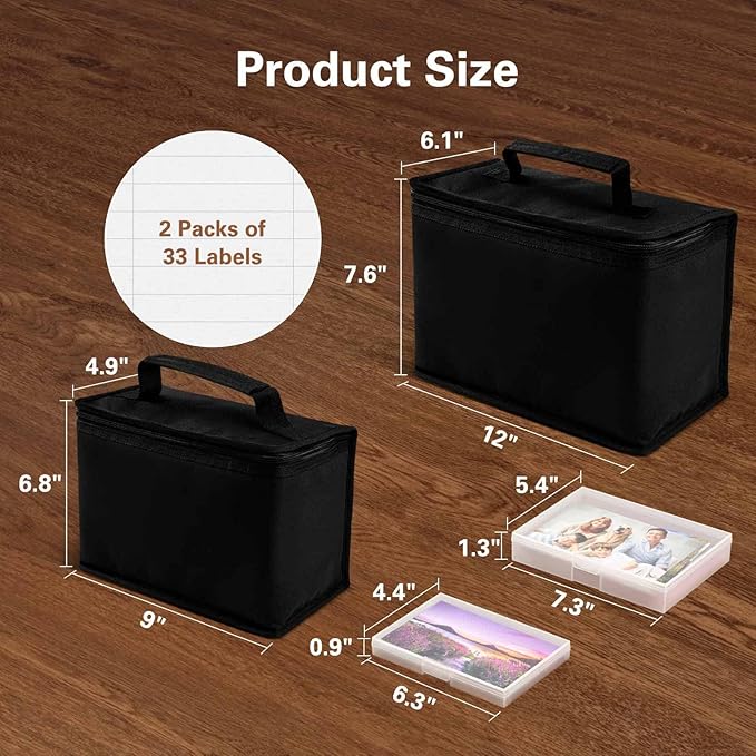 VVM Photo Storage Boxes 4x6 and 5x7, 16 Inner Photo Storage Containers with Lids, Plastic Photo Organizers and Storage, Clear