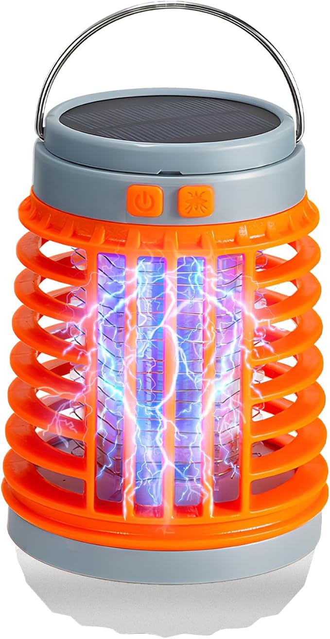 Zap Guardian Mosquito Zapper, Mozz Guard Mosquitoes Zapper 2024, Buzzbug Mosquito Killer, USB Charing and Solar,Great for Outdoor and Indoor (1Pc-Orange)