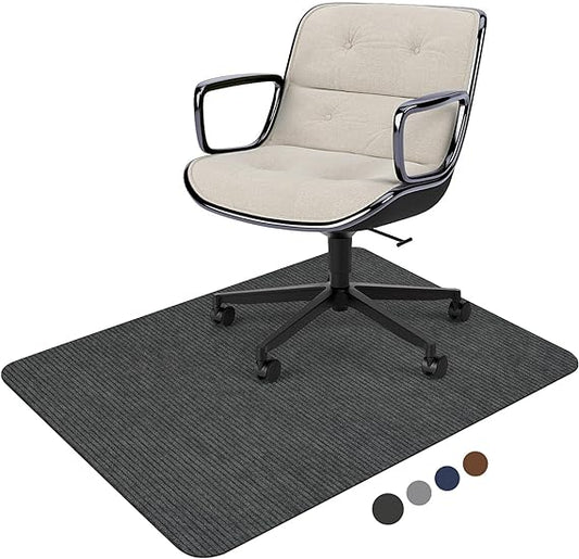 Desk Chair Mat for Hardwood Floor Corduroy Surface 55"x35"
