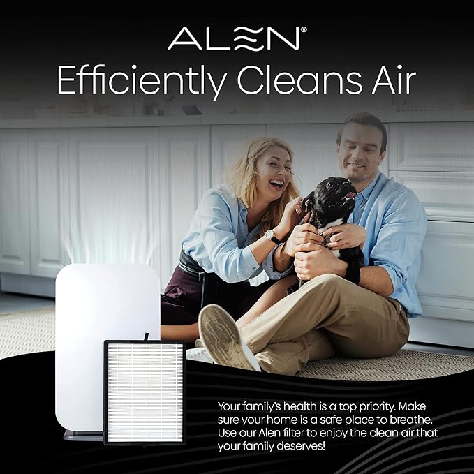 Filtro de aire Alen FL40-H Filtro HEPA de repuesto para COV/humo para BreatheSmart 45i y purificador de aire Flex, captura alérgenos y moho + COV y humo (1 filtro) 