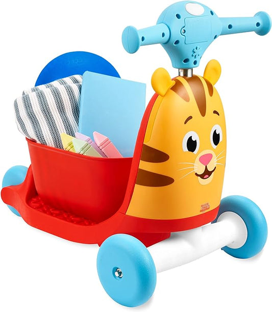 Skip Hop 3-in-1 Baby Activity Push Walker to Toddler Scooter, Daniel Tiger