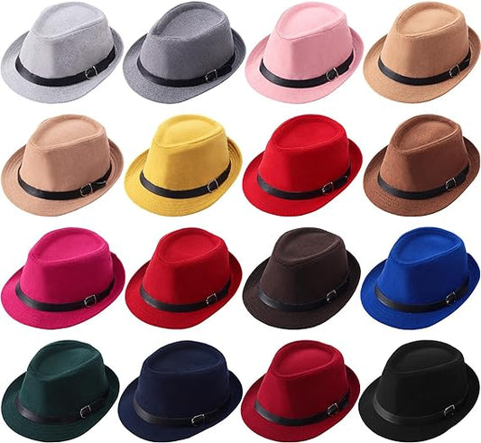 Short Brim Trilby Hats for Men and Women