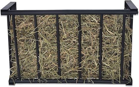 Wall Mounted Hay Rack for Horses, Large Capacity Horse Feed Bucket Heavy Duty Hay Feeder for Horses, Goats,Sheep and Livestock Indoor Outdoor Uses