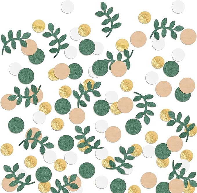 Greenery Gold Eucalyptus Confetti 210 pc.