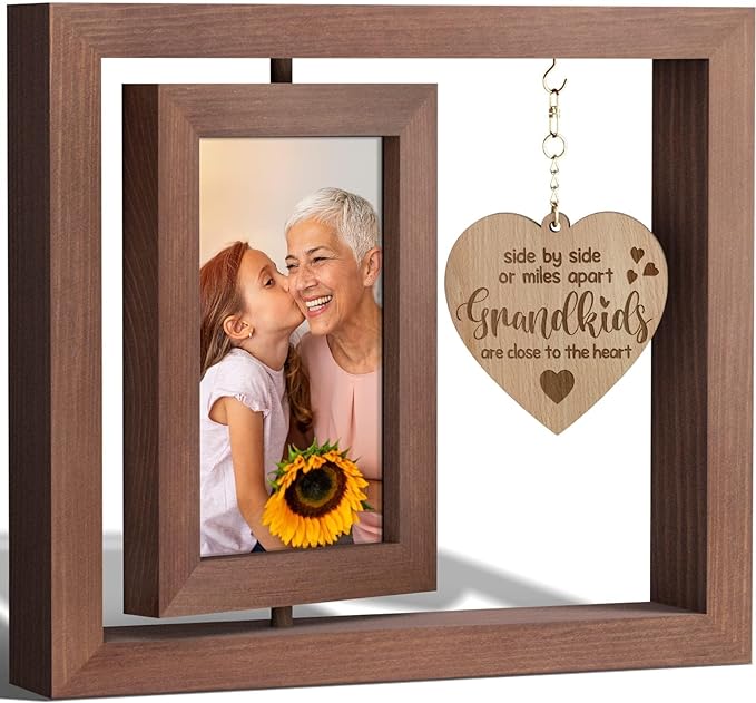 Rotating Picture Frame for 4x6 Photo Grandma