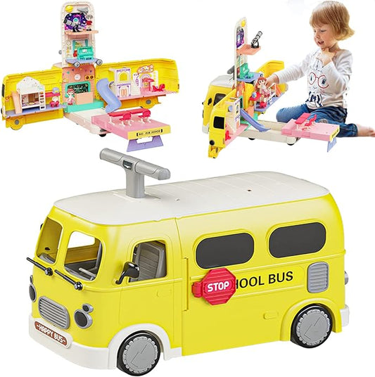 Doll House School Bus Toys, Cars Ride On Toys