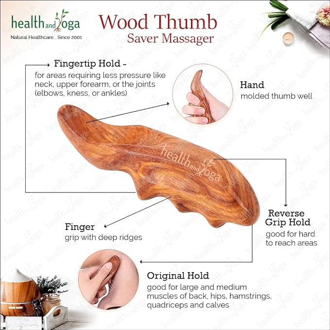 Handcrafted Wood Thumb Saver Massager