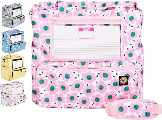 Large Daycare Preschool Diaper Tote Bag, Pink