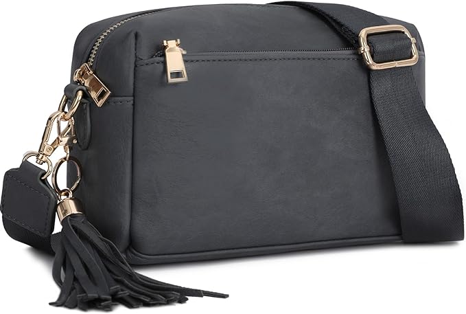 EXSIAR Small Leather Crossbody Purse