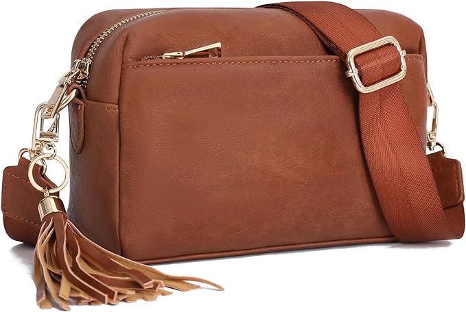 EXSIAR Small Leather Crossbody Purse