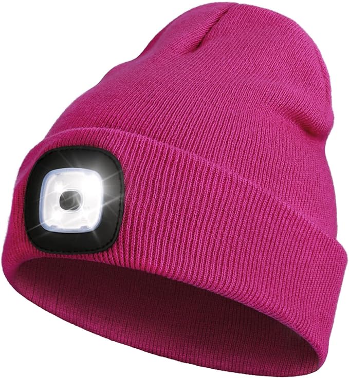 Gorro LED recargable con 4 luces