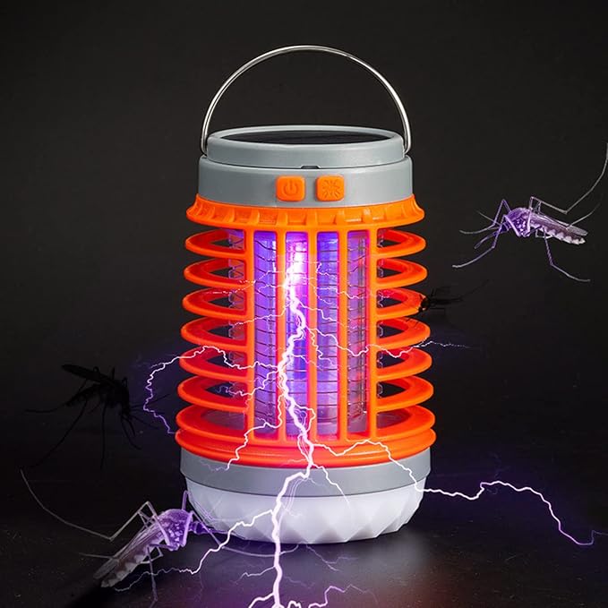 Zap Guardian Mosquito Zapper, Mozz Guard Mosquitoes Zapper 2024, Buzzbug Mosquito Killer, USB Charing and Solar,Great for Outdoor and Indoor (1Pc-Orange)