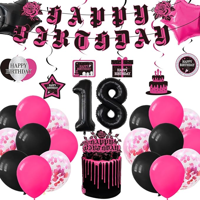 Decoraciones de cumpleaños número 18 para niñas 