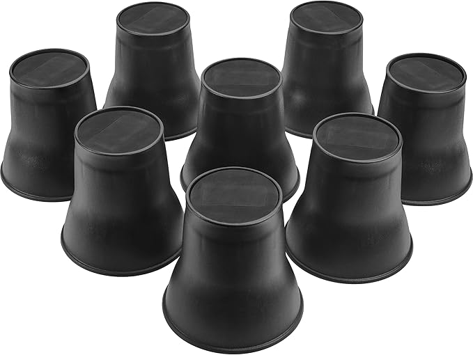 8 Pk BTSD-home Bed Risers 6 Inch Heavy Duty Adjustable Table Risers Suitable for College Dorm Bed, Sofas, Couches, TV Stands and Chairs )