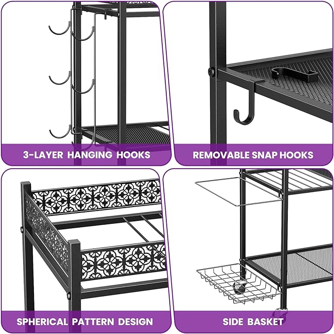 Black Home Gym Storage Rack Yoga Mat Holder