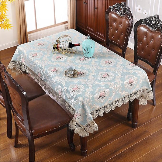 52 x 70" Rectangle Lace Tablecloth green