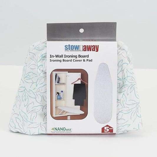 Household Essentials 2019 STOWAWAY Ironing Board Replacement Pad and Cover | 40-42.375"L*11.5-12" W | Willow