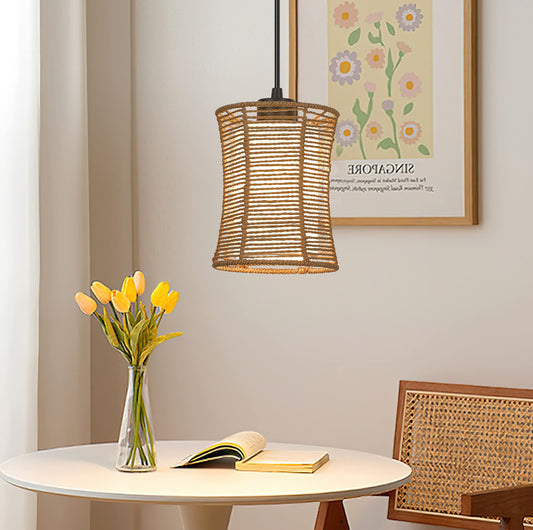 6 Inch Woven Pendant Light