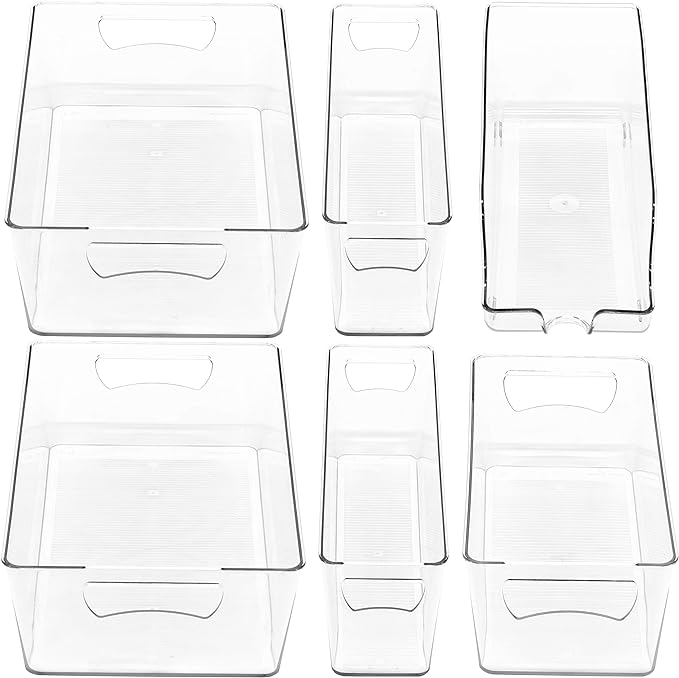 Simple Houseware Refrigerator Storage Organizer, Assorted Set of 6