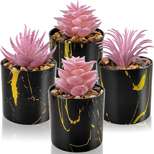 Assorted Artificial Plant Succulent in Black Pot