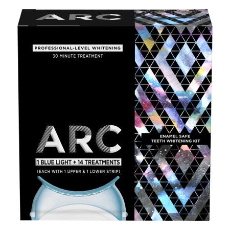 ARC Oral Care Blue Light Teeth Whitening Kit with Hydrogen Peroxide & 1 Blue Light - 14 Treatments