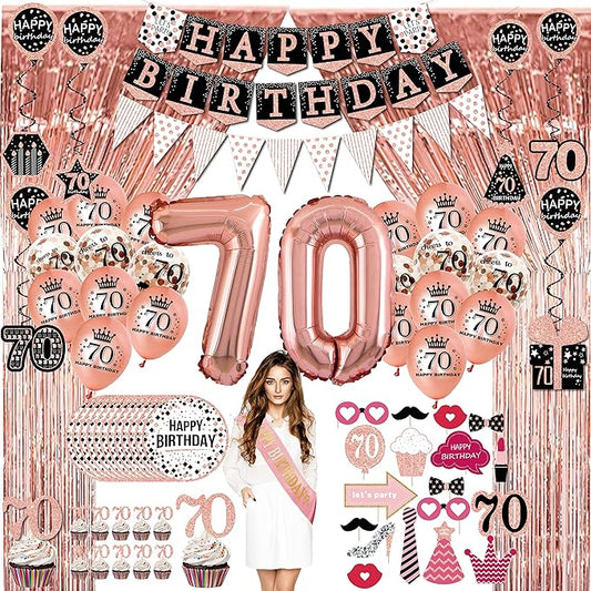 70th Birthday Decorations for Women