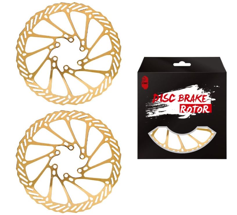 CNC Bike Disc Brake Rotor 160mm，Bicycle Disc Brake Rotor 160mm For MTB Mountain Bike，Gold