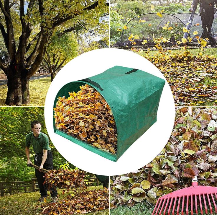 Reusable Yard Waste Bags, 53 Gallon Collapsible Garden Bag, Garden Garbage Bag With Reinforced Carry Handles, Garden Waste Containers, Reusable Lawn And Leaf Garden Bags For Collecting Leaves