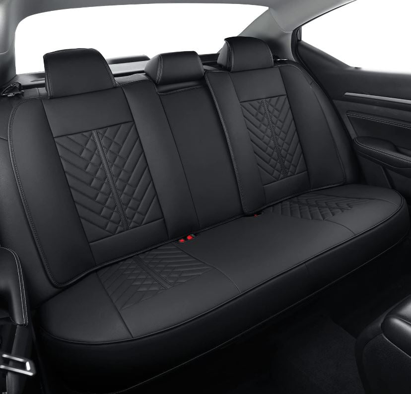 Fundas de asiento LUCKYMAN CLUB Altima, aptas para Nissan Altima S SR SV SL Platinum Sedan 2013-2024 con cuero sintético resistente al agua (negro) 