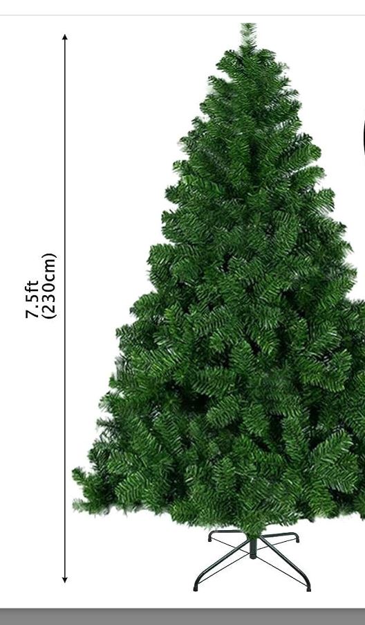 Unlit 7.5 Foot Artificial Christmas Tree W/O Stand