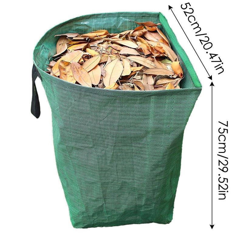 Reusable Yard Waste Bags, 53 Gallon Collapsible Garden Bag, Garden Garbage Bag With Reinforced Carry Handles, Garden Waste Containers, Reusable Lawn And Leaf Garden Bags For Collecting Leaves